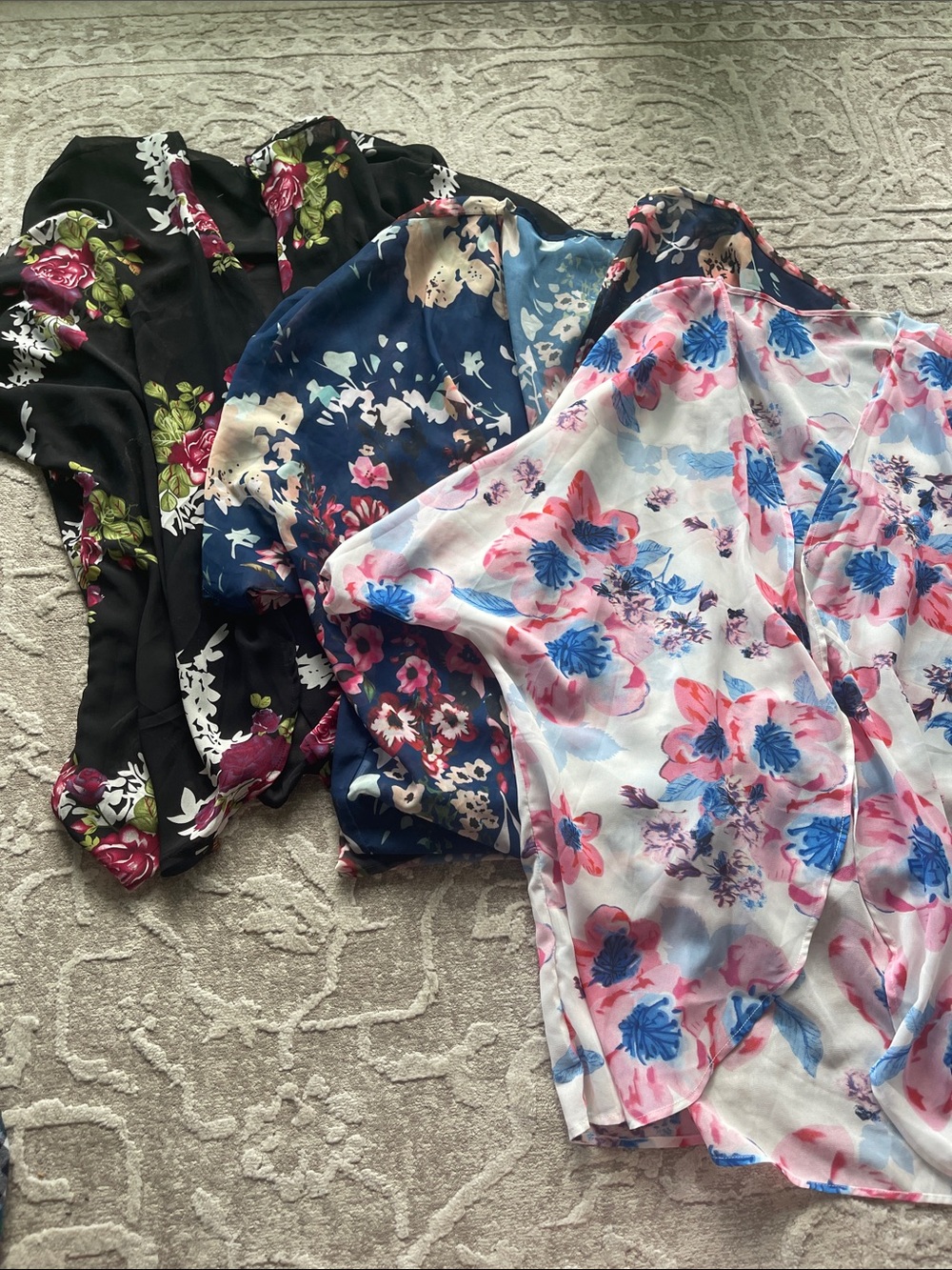 Floral Chiffon Kimono Bundle